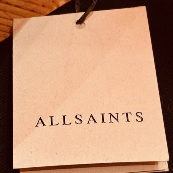 AllSaints Madea Slouch Suede Shoulder Bag ~ Olive Green ~ NEW WITH TAGS - Picture 8 of 9